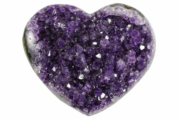 Dark Purple Amethyst Heart - Uruguay #364469